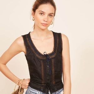 Reformation Black Shakespeare Top NWT
